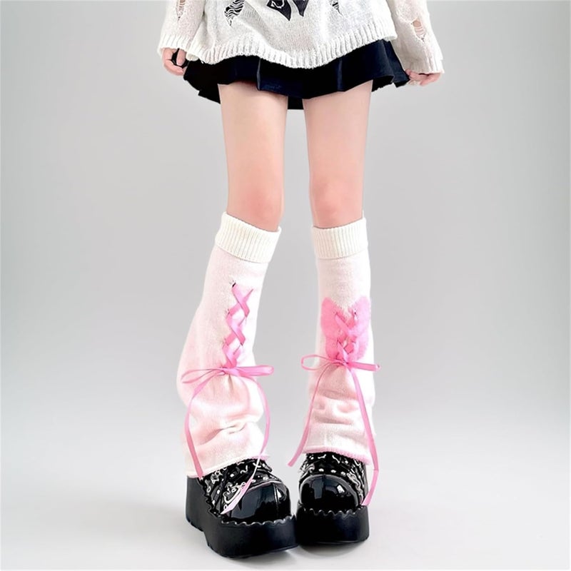 Insdark Goth Leg Warmers Women Japanese Gothic Y2k Harajuku Grunge Emo Punk 80s - Image 4